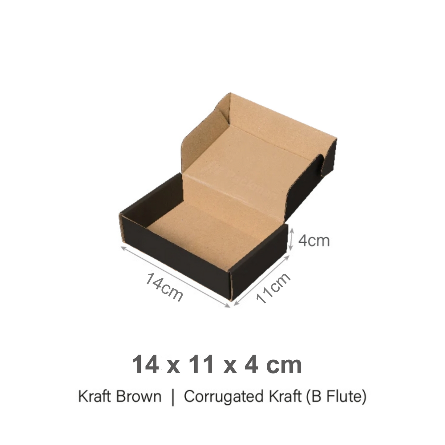 14 x 11 x 4cm Black Mailing Box