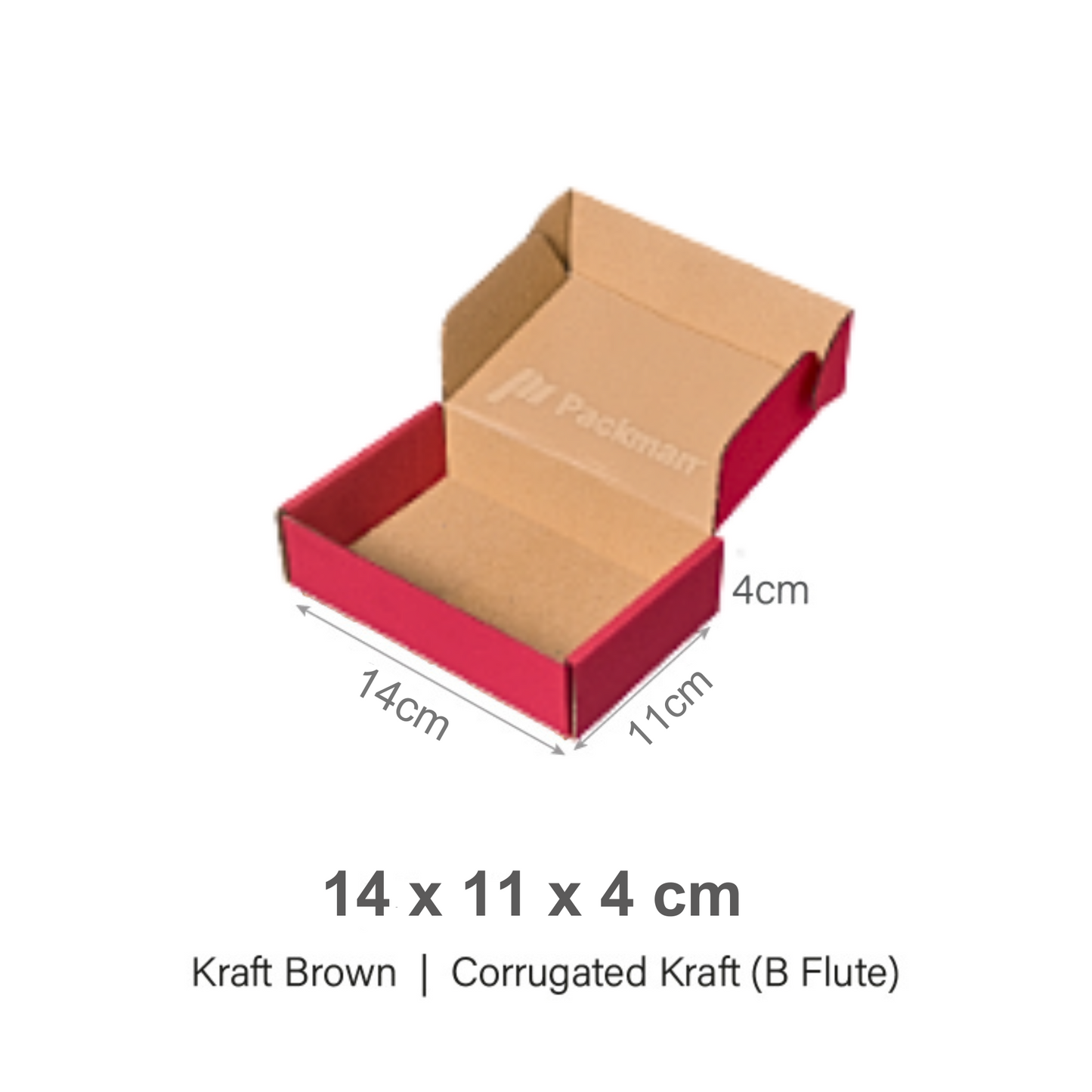 14 x 11 x 4cm Red Mailing Box