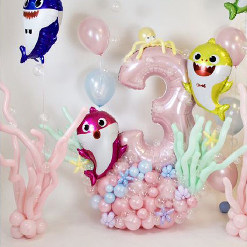 Yellow Baby Shark Foil Balloon (26inch)