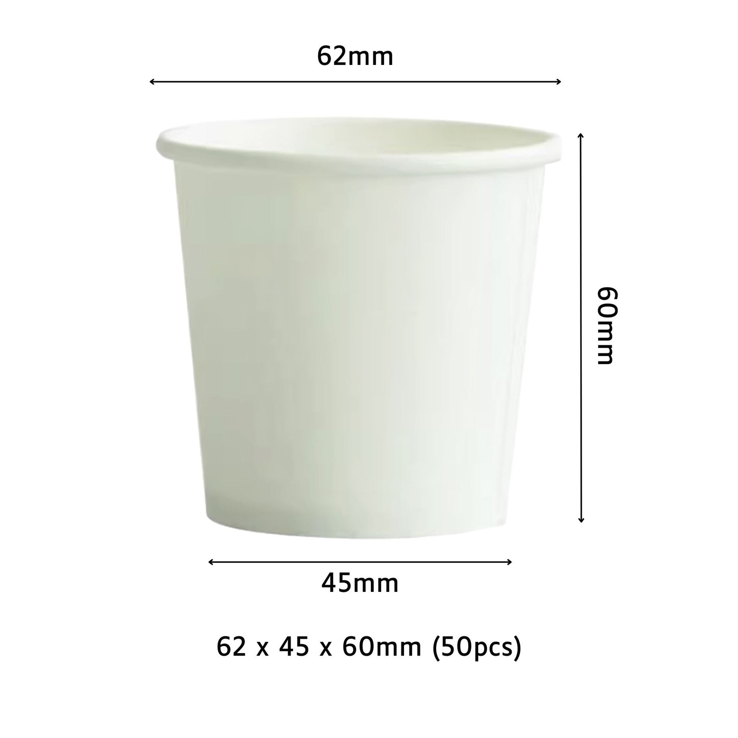 4oz Single Wall White Paper Cup (50PCS)