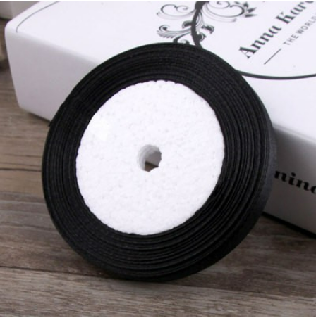 Black Satin Ribbon