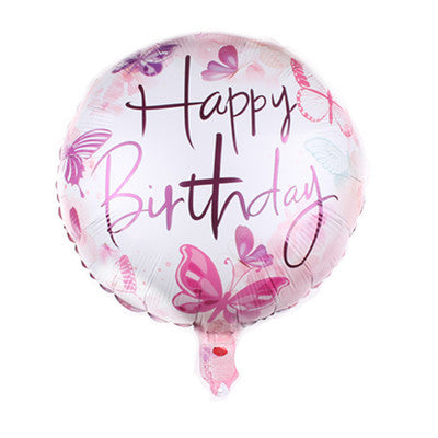 Butterfly in Pink Round Balloon