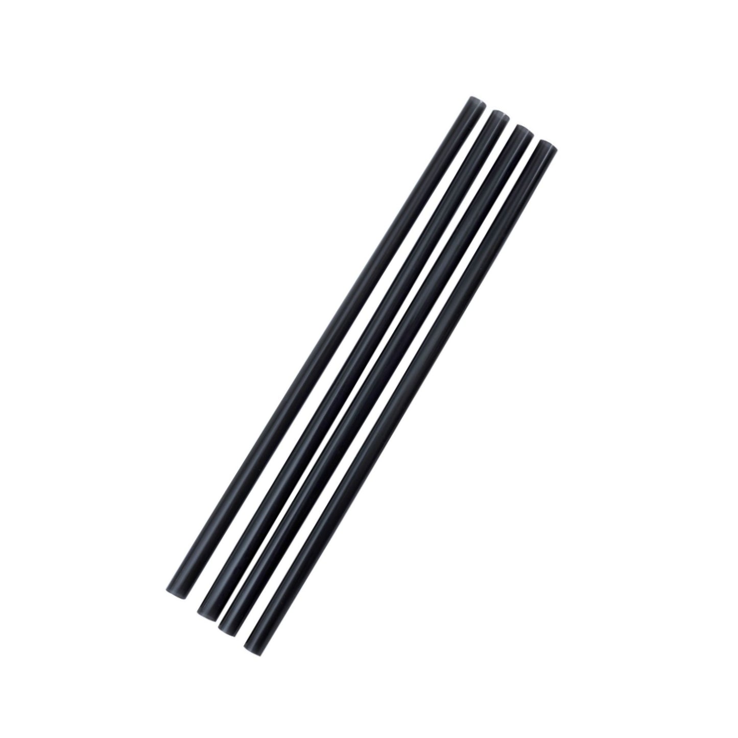 Black Straight Straw 8mm X 210mm (250PCS)