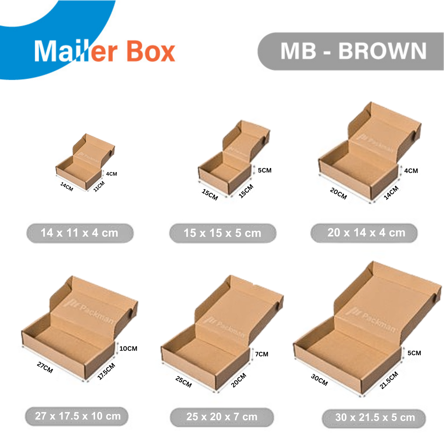 15 x 15 x 5cm Kraft Brown Mailing Box