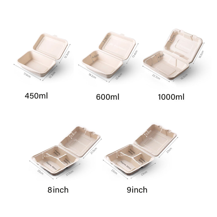 Clamshell Sugarcane Lunch Box