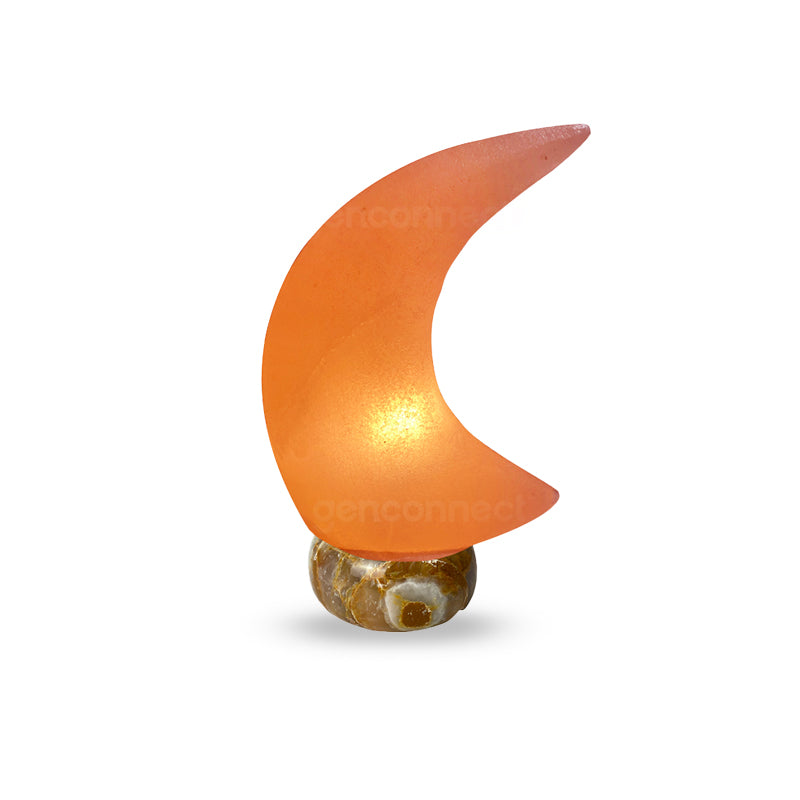 Crescent Himalayan Salt Lamp (Pink)