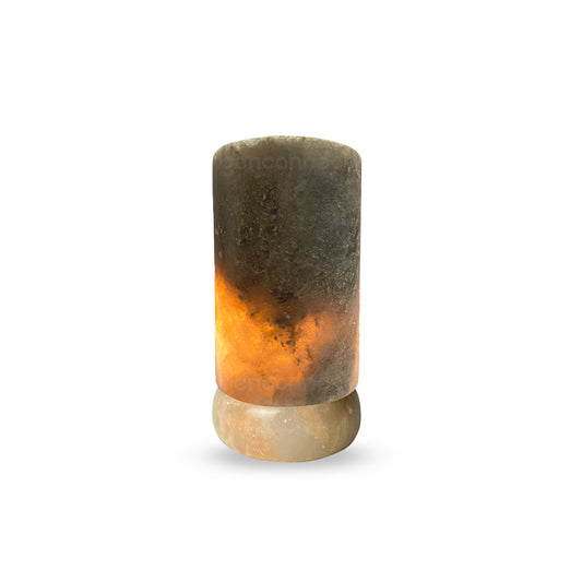 Cylinder Himalayan Salt Lamp (Grey)