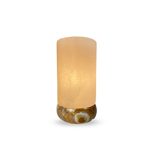 Cylinder Himalayan Salt Lamp (White)