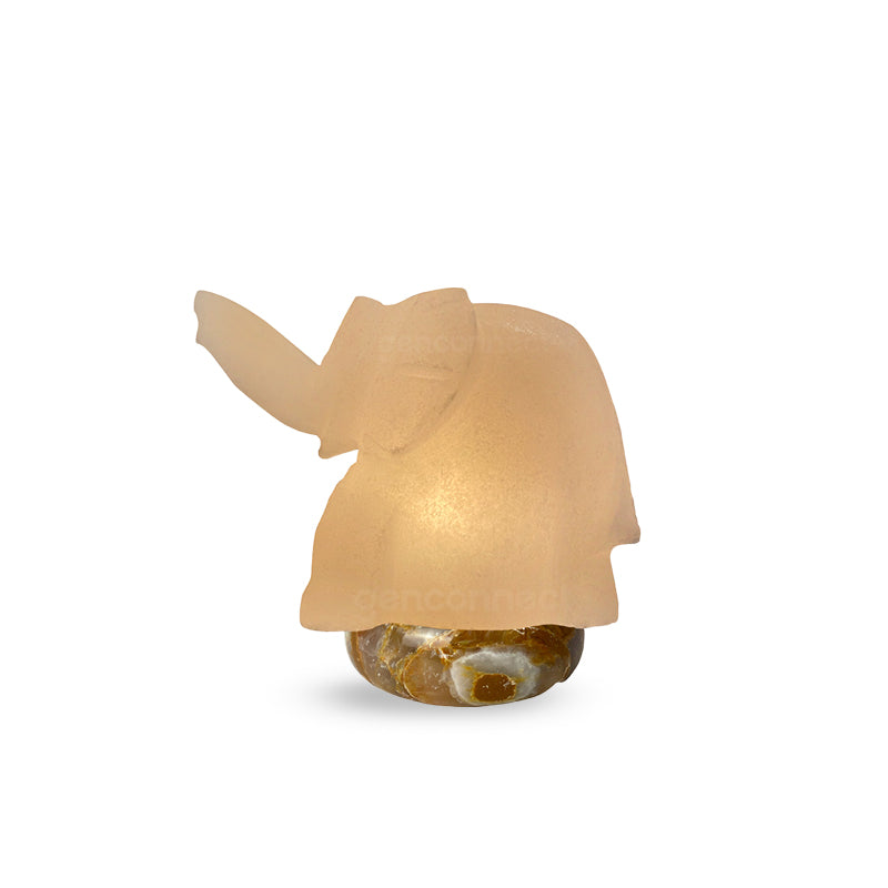 Elephant Himalayan Salt Lamp (White)