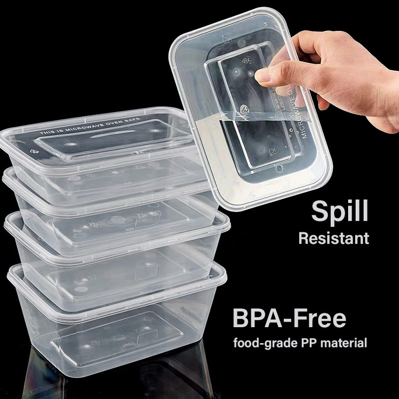 1000ml Plastic Rectangular Food Container