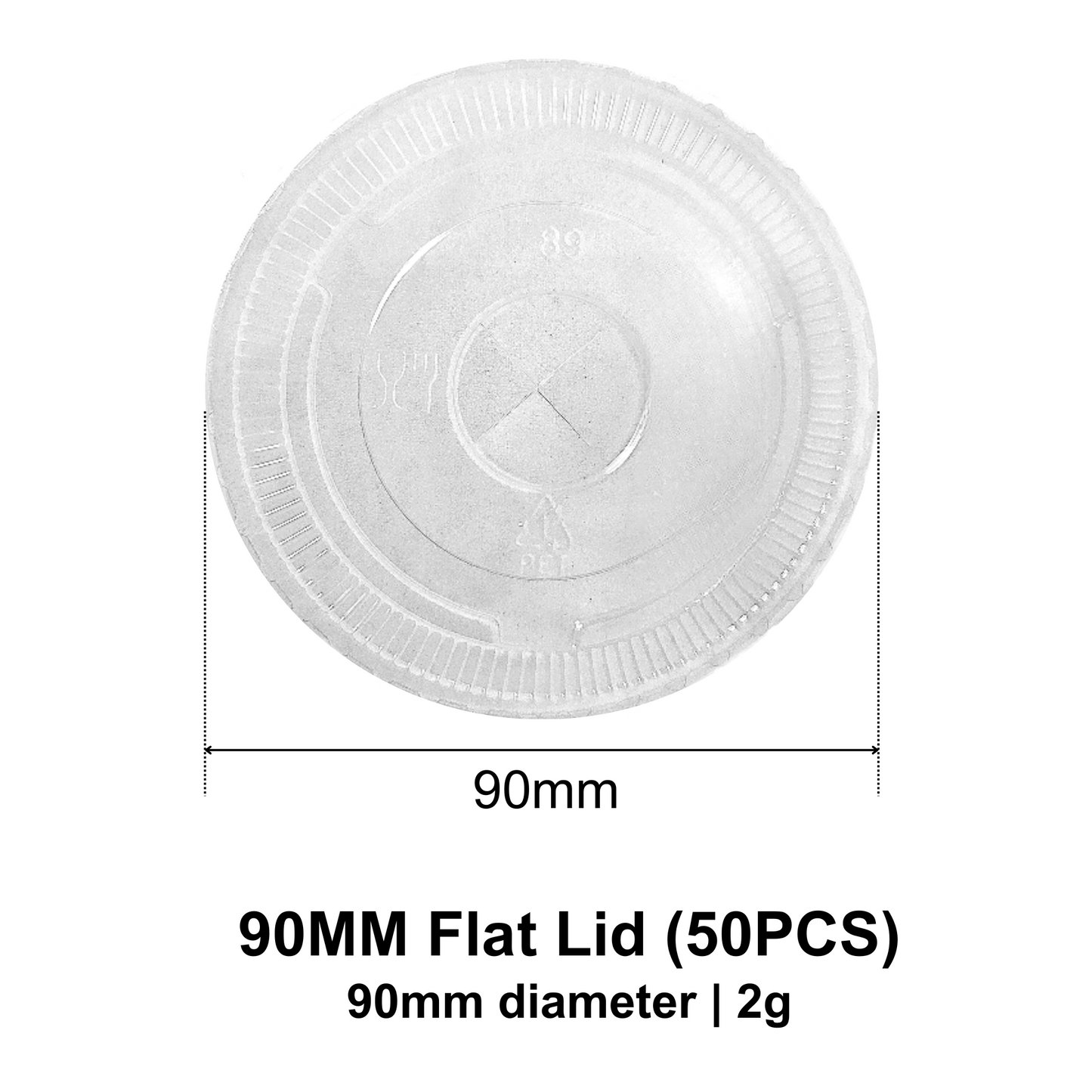 90mm PP Cup - 16oz (50pcs)