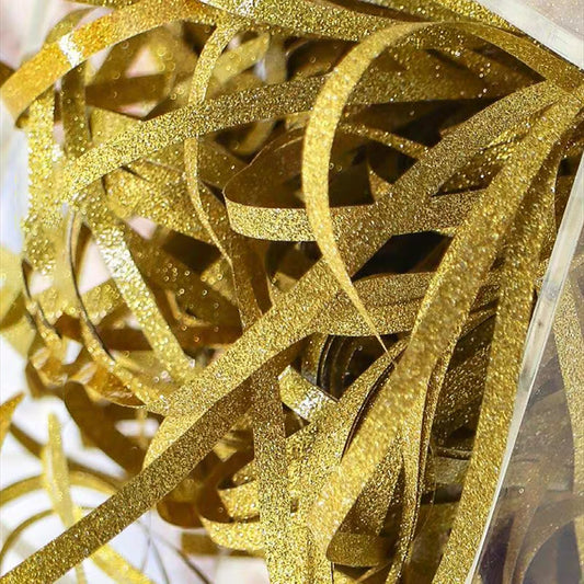 Glitter Dark Gold Raffia Shredded Paper