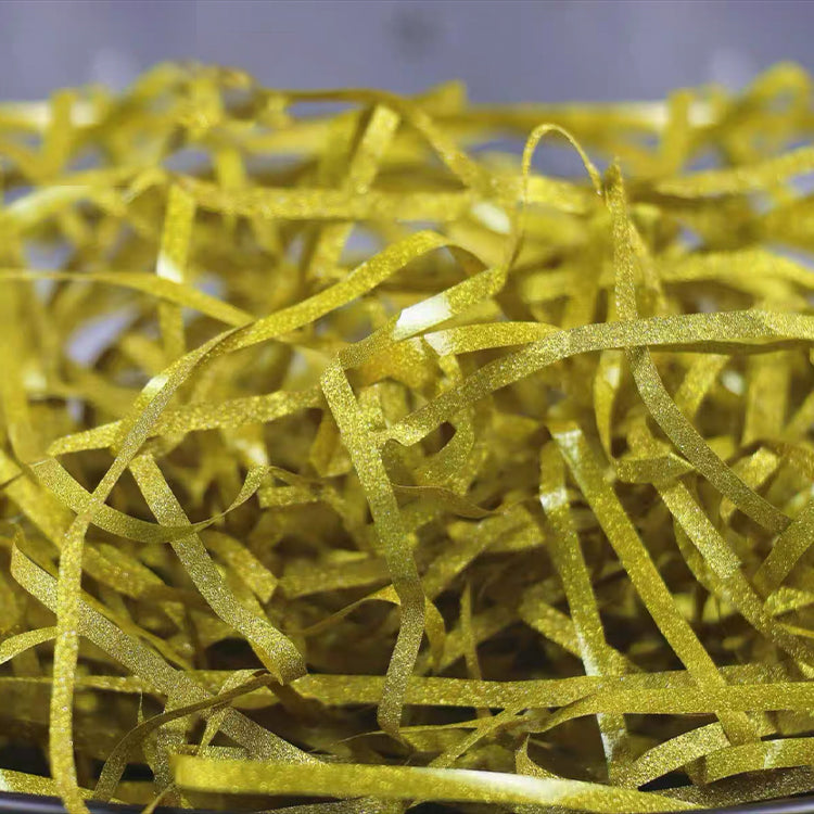 Glitter Light Gold Raffia Shredded Paper