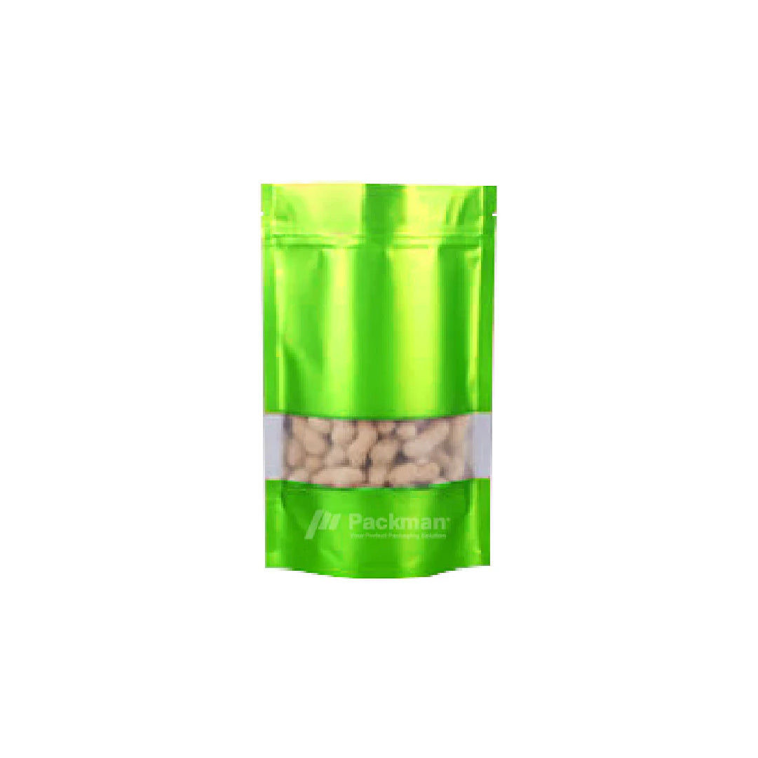 15 x 22cm Chrome Green Standing Pouch (100pcs)
