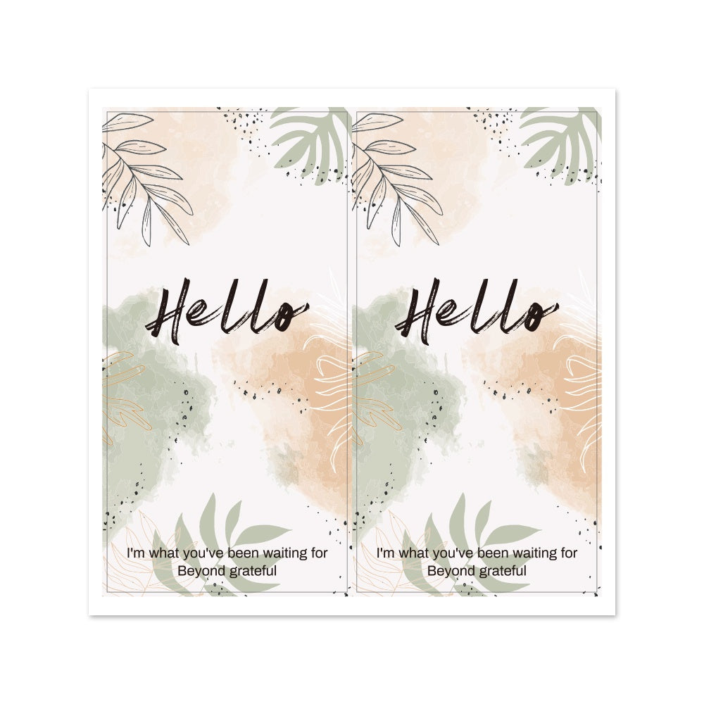Hello Green Thank You Sticker