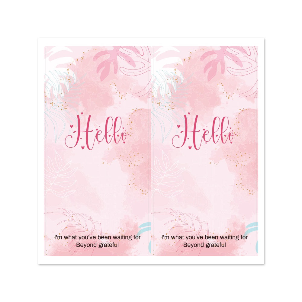 Hello Pink Thank You Sticker