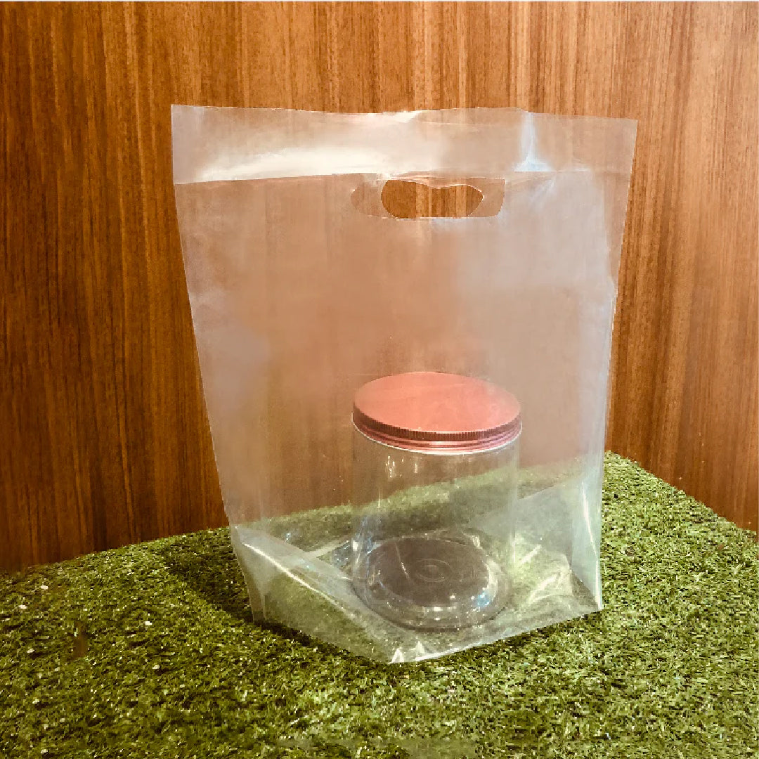 28 x 28cm Clear Hole Carrier Bag (50pcs)