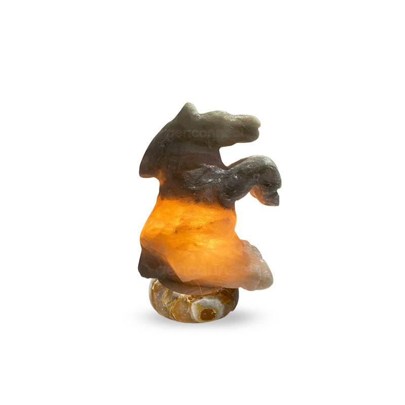 Horse Himalayan Salt Lamp (Grey)