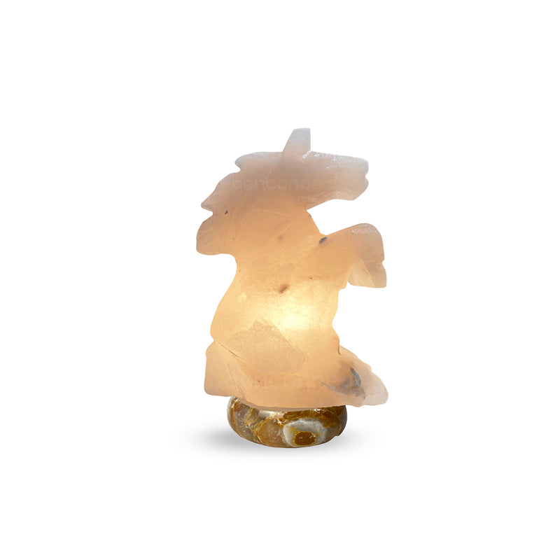 Horse Himalayan Salt Lamp (White)