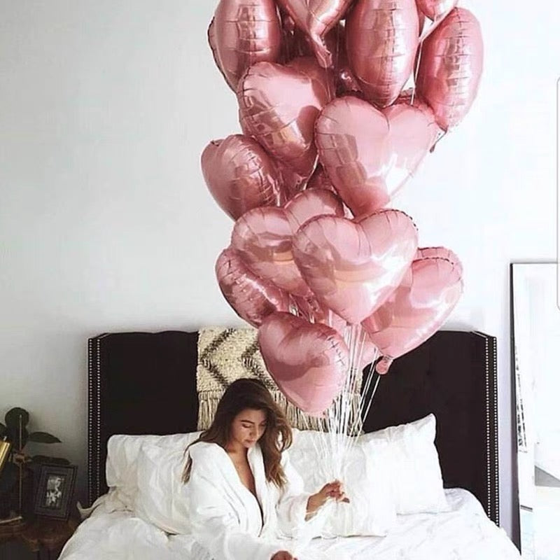 Silver Heart Shaped Balloon