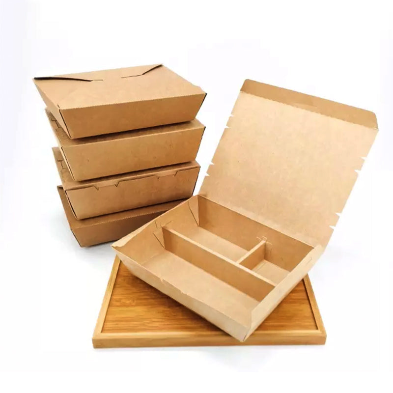 3-Compartment Kraft Bento Box