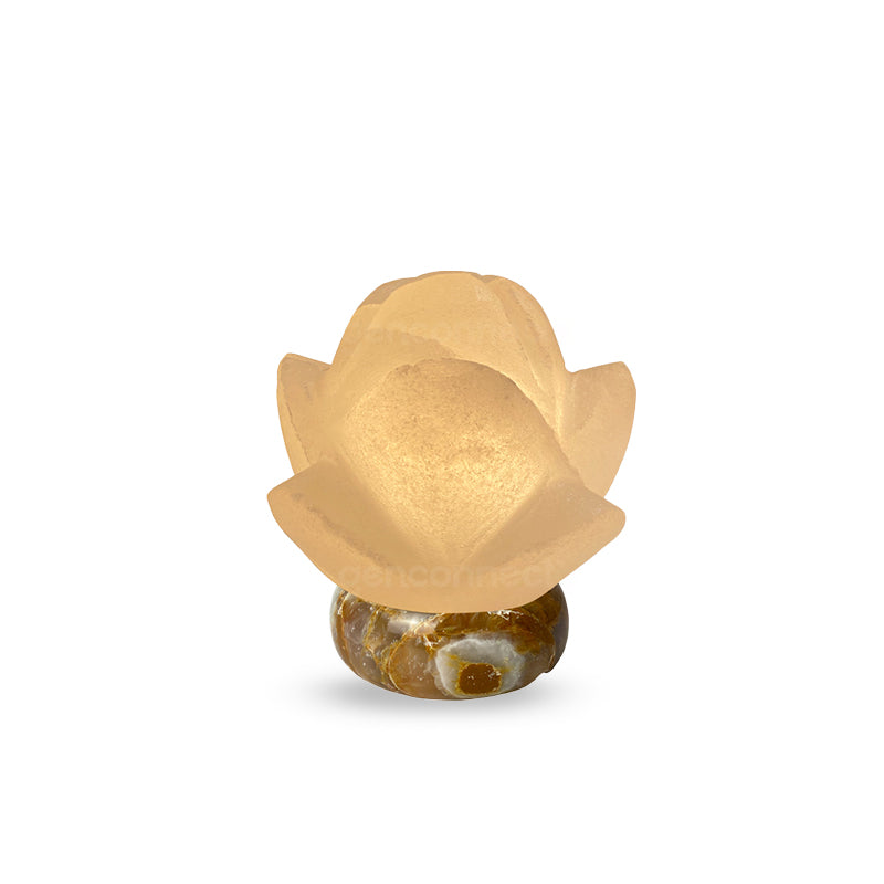 Lotus Himalayan Salt Lamp (White)