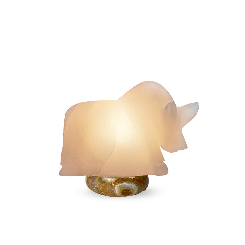 Ox Himalayan Salt Lamp (White)