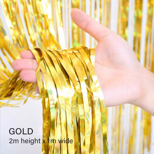 Gold Tinsel Curtain