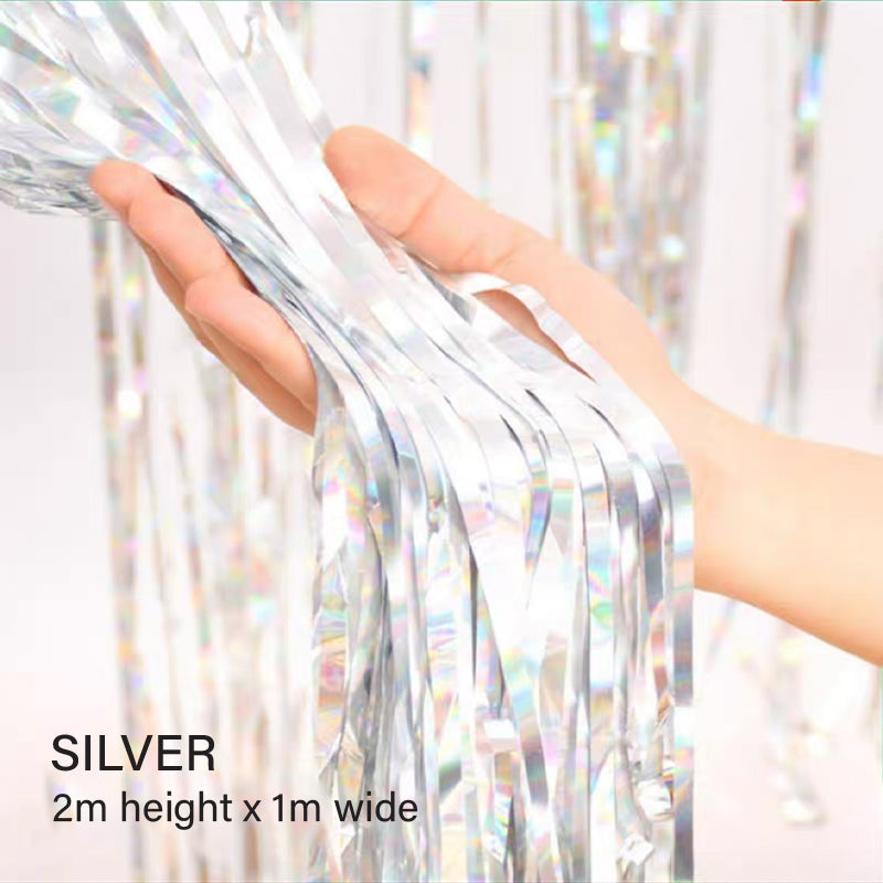 Silver Tinsel Curtain
