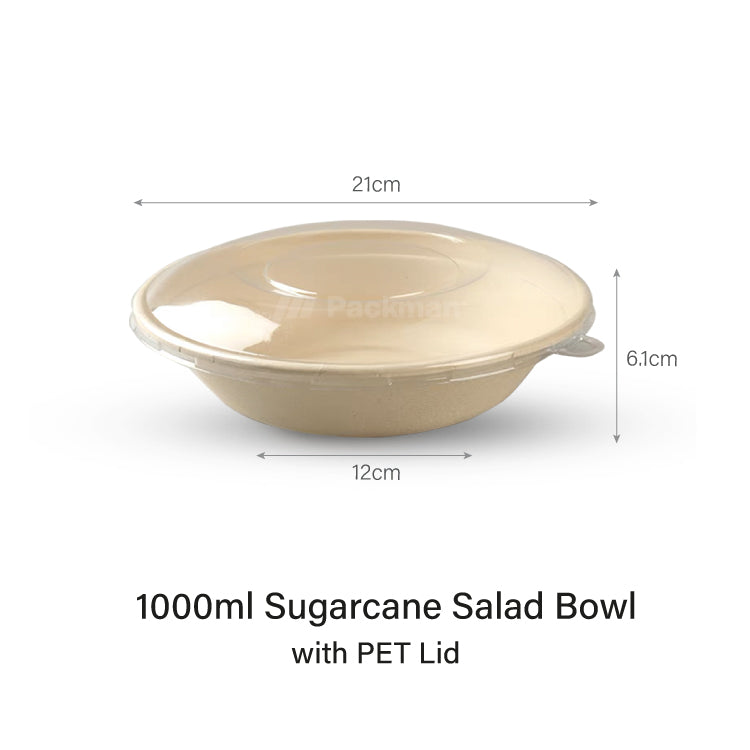 1000ml Sugarcane Wide Bowl