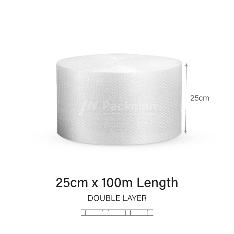 25cm x 100m Double Layer Bubble Wrap