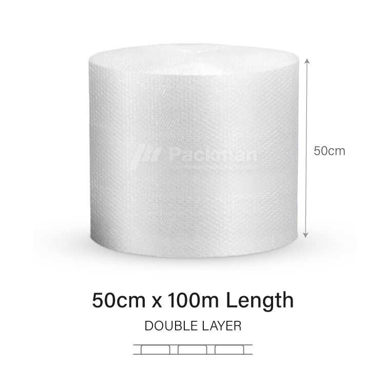 50cm x 100m Double Layer Bubble Wrap