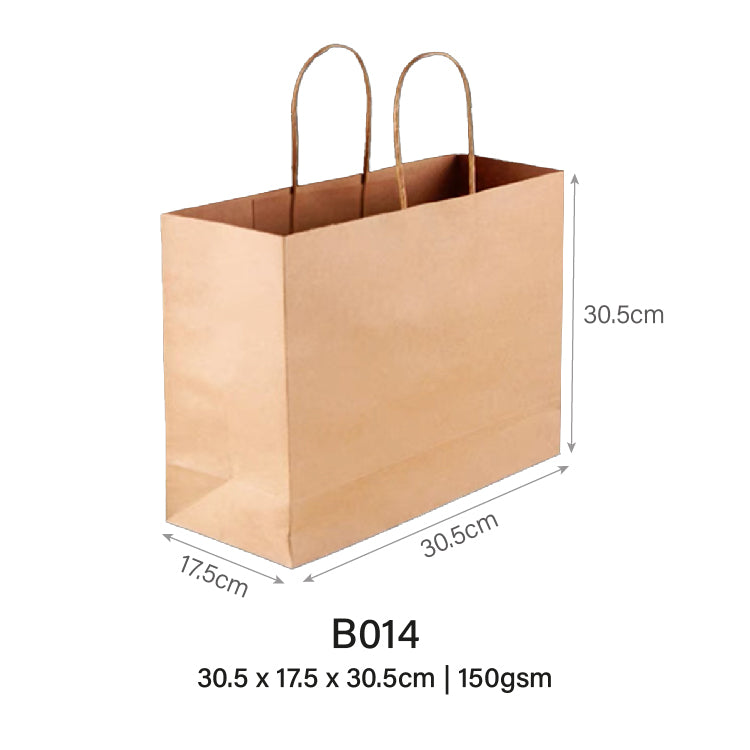 30.5 x 17.5 x 30.5cm B014 Extra Thick Paper Bag (10pcs)