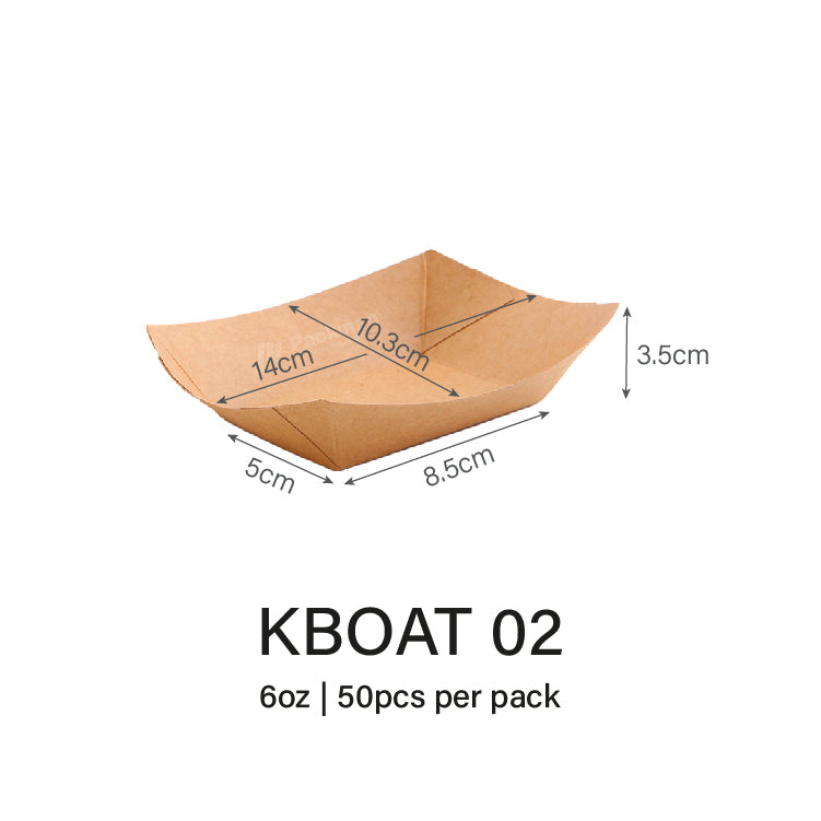 6oz Kraft Paper Boat Tray