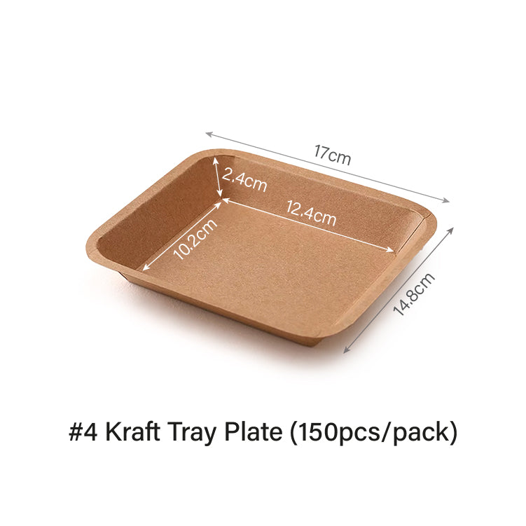 Kraft Tray Plate #4 (150pcs)