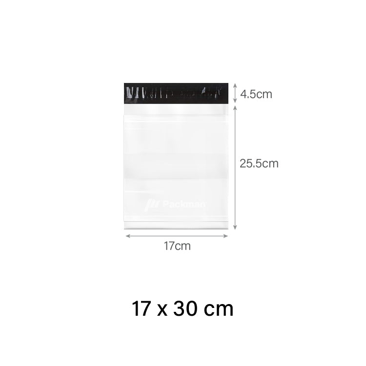 17 x 30cm Poly Mailer with Pocket (100pcs)