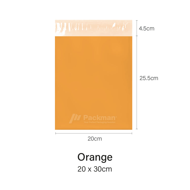20 x 30cm Orange Poly Mailer (100pcs)