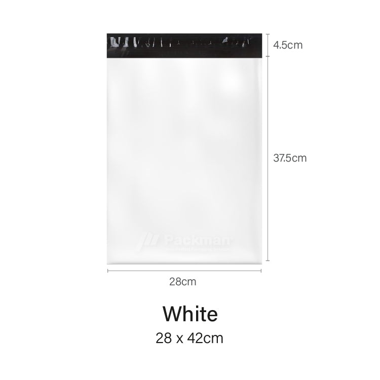 28 x 42cm White Poly Mailer (100pcs)