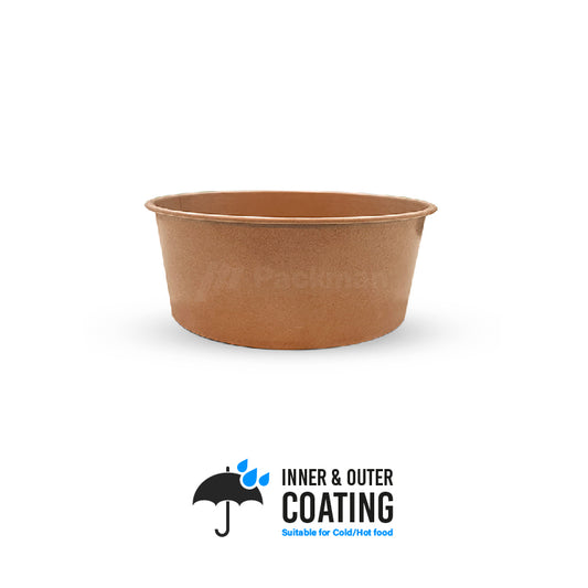 440Aml Brown Double-Coated Kraft Bowl (50pcs)