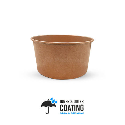 492Aml White Double-Coated Kraft Bowl (50pcs)
