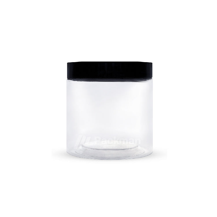 10 x 10cm Black Plastic Jar (9pcs)