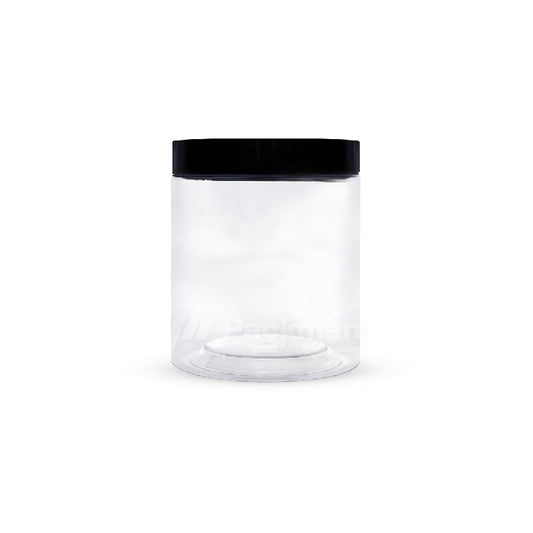 8.5 x 10cm Black Plastic Jar (6pcs)