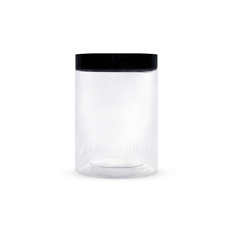 8.5 x 12cm Black Plastic Jar (6pcs)