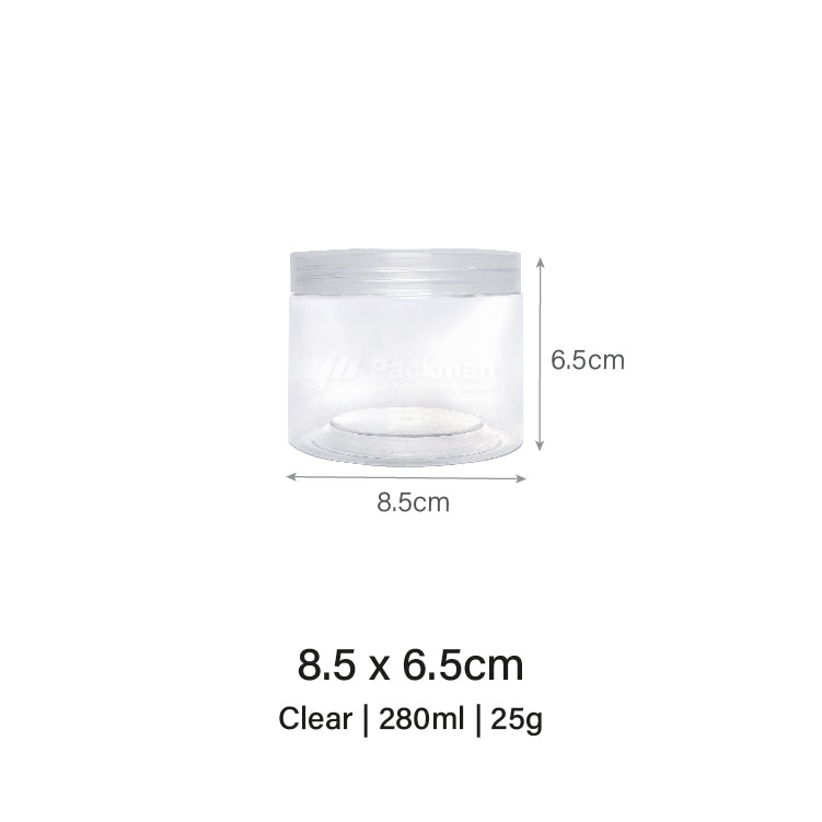 8.5 x 6.5cm Clear Plastic Jar (9pcs)