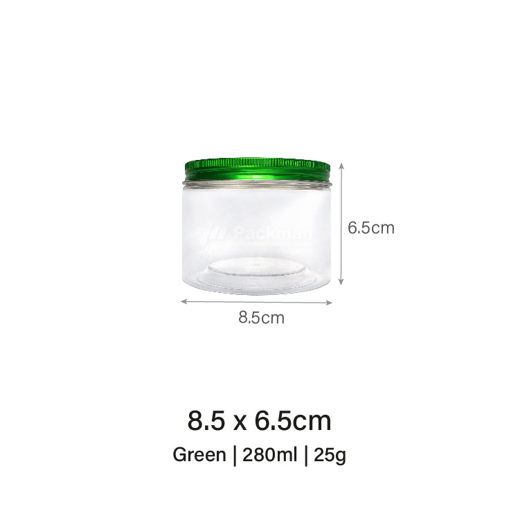 8.5 x 6.5cm Green Plastic Jar (9pcs)