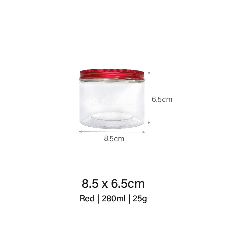 8.5 x 6.5cm Red Plastic Jar (9pcs)
