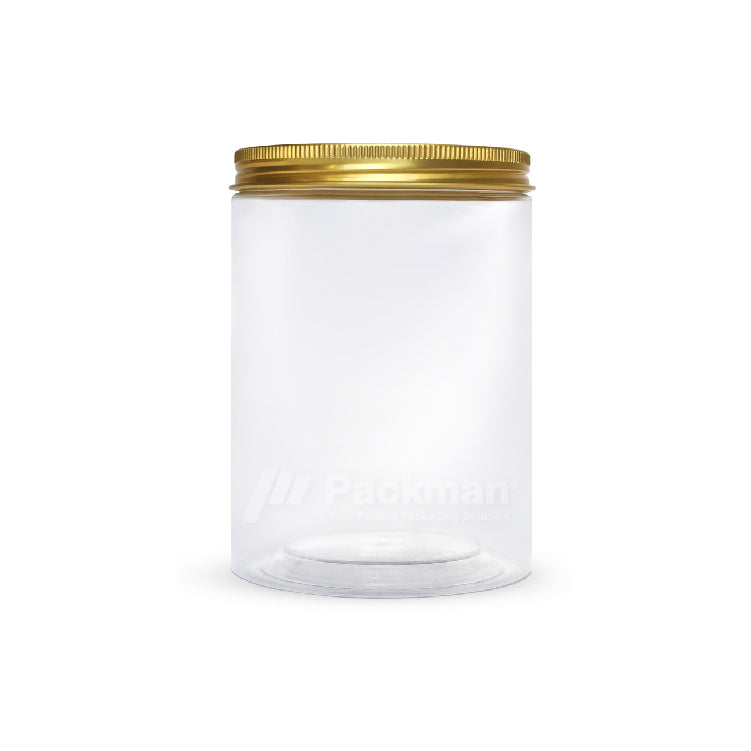 10 x 15cm Gold Plastic Jar (6pcs)