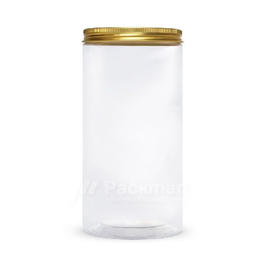 10 x 20cm Gold Plastic Jar (6pcs)
