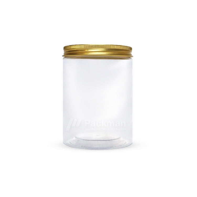 8.5 x 12cm Gold Plastic Jar (6pcs)