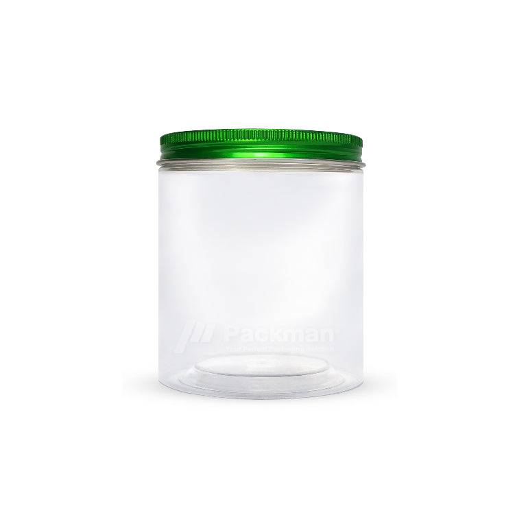 10 x 12cm Green Plastic Jar (6pcs)